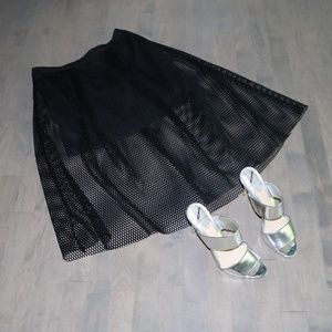 LILY WHYT High Waisted Mesh Skirt